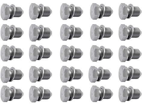 ROBUST 25x Ölwanne Ablassschraube für Audi A1 A3 A4 A6 Seat Alhambra Altea Cordoba Skoda Fabia Octavia Roomster Volkswagen Jetta Passat Tiguan Touareg N90813201 1459212 MN980017