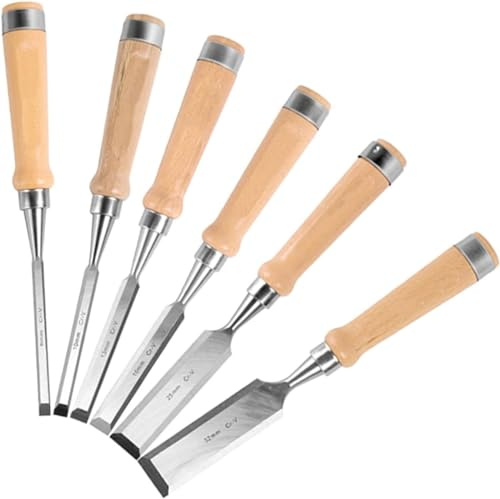 6 pièces 8-32mm ensemble de ciseaux à bois outils de charpentier ciseaux à bois plats s sculpture kni menuisiers Gouge outil de sculpture sur bois