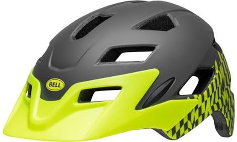 Bell Casco da bicicletta unisex giovanile Sidetrack Youth, opaco Retina sear Wavy Checks, taglia unica