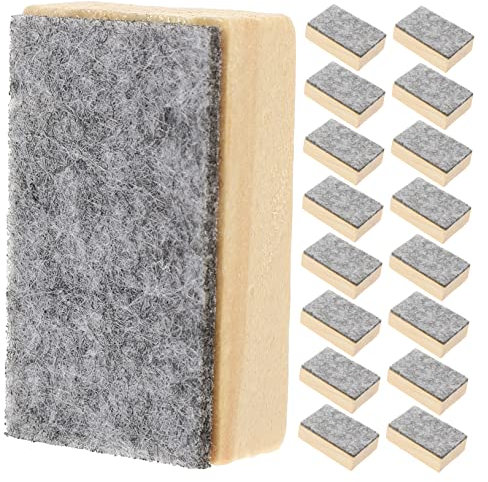 HOODANCOS 20stücke Holz Filz Tafel Radiergummis Kreidetafel Reiniger Staubfreier Tafel Radierer Bürobedarf Wischer