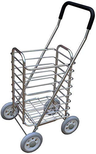 GLETSF Carro de Compras Carro de Compras para comestibles con Ruedas giratorias Carro utilitario Plegable y Plegable Carro de Peso Pesado Carro de Compras liviano