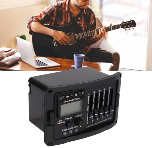 Preamplificatore per Chitarra, Pickup per Chitarra Professionale a 5 Bande Equalizzatore Preamplificatore per Chitarra con Sintonizzatore Accessori per Chitarra