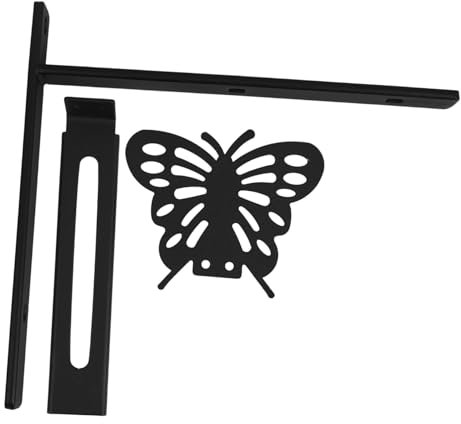 Kisangel Blumenkastenhalterung Schmetterlings-design Verstellbar Für Balkongeländer Und Zaun Stabile Pflanztopf-halterung Für Terrassengeländer Und Fensterbänke
