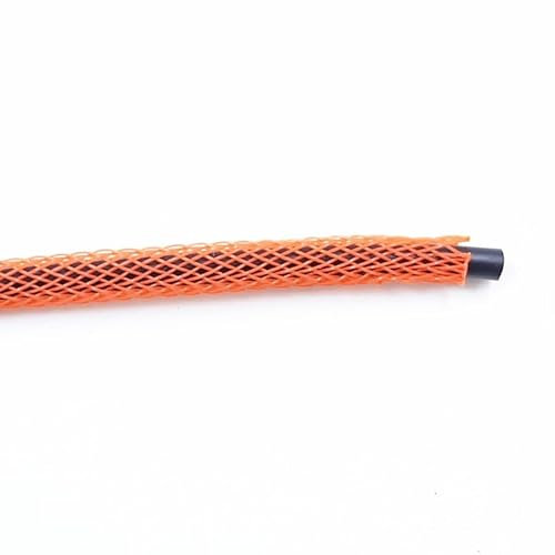 Kabelschlauch,Kabelschutzschlauch,Kabelschutz 5M geflochtene Kabelhülle 3,0 mm 4 mm einzelnes erweiterbares PET-Nylon for USB-Daten- und Tastaturkabel, Ummantelungsschutz, Drahtwicklung(Orange,3.0MM_5