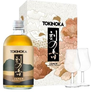 Tokinoka blended Whisky, Single Malt Akashi, whisky giapponese, maturazione in botti di rovere, frutta secca e sfumature mielate, Gift-box, 40% Vol.
