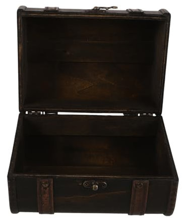 ADOCARN Vintage Holz Schmuckbox Mit Griff Und Schloss Antike Aufbewahrungsbox Für Schmuck Armbänder Ringe Und Mehr Retro Schmuck Organizer Für Schreibtisch Und Dekoration