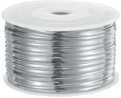 QUARKZMAN Twist Ties per Sacchetti 100 Yard Twist Ties in Plastica Argento | 300 Piedi,Riutilizzabile metallico per Pane Dolci Torte