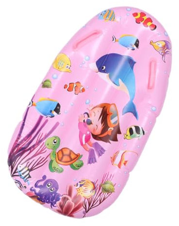 KOMBIUDA 1stück Aufblasbares Mädchen Surfbrett Schwimmende Matte Mit Cartoon-Muster Für Schwimmen Lernen Leicht Und Tragbar Für Pool Und Strandspiele