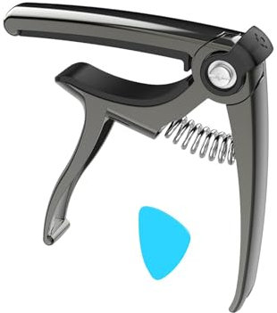 Guitar Capo - Triggerspannungsverstellbar | 4-in-1 Akustische Ukulele-Tuning-Pick-Klemme, Zusätzliche Saiten Pin Puller, E-Gitarren-Musikinstrument-String-Tuner-Accessoires Für Ukulele, Banjo