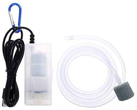 FONDOTIN Mini USB Aquarium Luftpumpe Tragbare Sauerstoffpumpe Für Fischbecken Leise Und Energieeffizient Für Angeln Und Aquarienpflege Stabile Luftzirkulation Mit Kleinen Luftblasen
