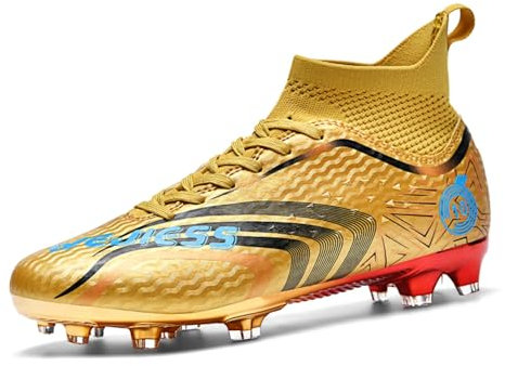 WEJIESS Fußballschuhe Herren Outdoor Fussballschuhe Professionelle sportliche Atmungsaktive Fussballstiefel für Jugendlich Kunstrasen-Spielschuhe