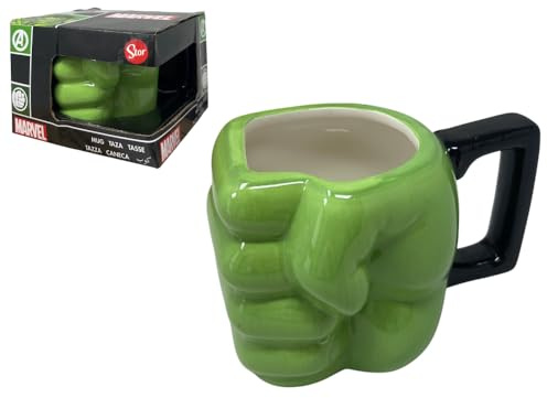 Taza de cerámica Hulk Marvel Avengers 3D modelo mug 430ml personaje tridimensional tazón de desayuno para niños coleccionable
