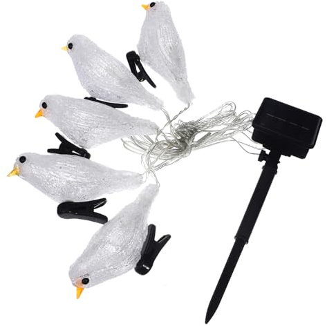 VALICLUD Led-lampenkette Aus Vogel-form Robin-design Für Home Und Festival-dekoration Energiesparend Solarmodul Für Außenbereich Wie Garten Oder Balkon