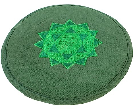 Buddhistische Klangschalenkissen Stütze, Grün, Leicht und Kompakt | Religiöses Kissen aus Baumwolle und Polyester, Einfache Form, für Buddha Klangschale im Buddhistischen Gebrauch