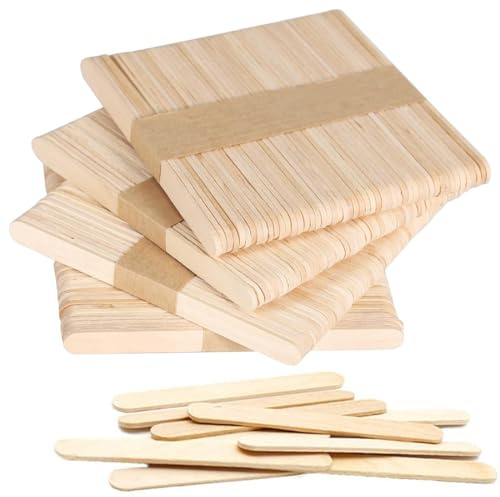 200 Palillos De Madera, Bajalenguas De Madera, Palitos Para Helado De 11,4 X 1 Cm, Bricolaje, Palillos Desechables Para Manualidades, Espátula Para Cosméticos, Accesorios Para Manualidades