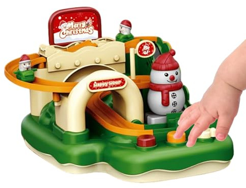 Autorennbahn für Kleinkinder | Weihnachtsspielzeug | Rennset auf der Piste, für und Mädchen, Kleinkinder, Weihnachten und Geburtstag