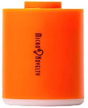 Tnfeeon Bomba de Aire Portátil, Recargable por USB, Inflador de Aire Impermeable con Caudal de 180 L/min para Colchón de y Anillos de Natación (Orange)
