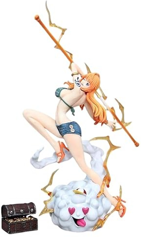 Nerd Clear Nami Figur – Anime Sammlerfigur 22 cm | Detailreiche Actionfigur & Manga Statue inkl. Geschenkbox