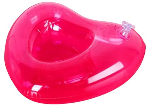 Floating Drink Holder for Pool,Heart Shape PVC Coaster,Inflatable Floating Beer Holder | for Backyard Lake Beach Parties River Hot Tub Poolside Beach Vacation Water Activities Spa