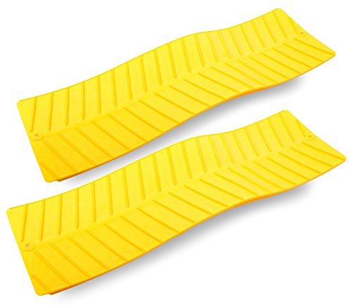 Gripmatte, Anfahrhilfe Set 2 Stück Gelb 740 x 225 mm für Wohnmobil, Pkw, Geländewagen