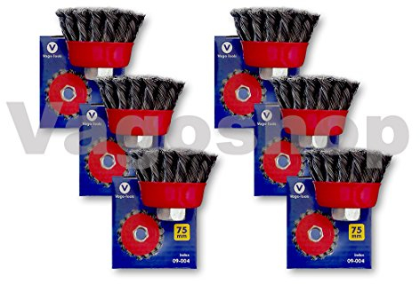 24 x – Cepillo Cepillo de alambre (75 mm Trenzado Cepillo Cepillo redondo Cono F. Flex