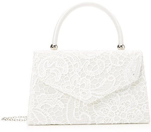 Swanky Swans Jena, Damen Clutch, Off-White (Ivory), 6.5x16x24 cm (W x H L)