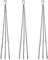MZMing [3 Stück 76cm Hängekorb 3-litzige Metallkette Ersatzkette Kleiderbügel mit Haken und Clip zum Hängenden Garten Blumentöpfe Pflanzgefäße Vogel Fütterer Laternen Kreidetafeln Ornamente - Schwarz