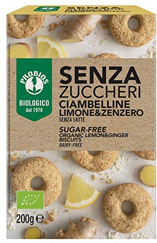 Probios Ciambelline Limone e Zenzero Bio - Senza Zuccheri - Confezione da 200 g