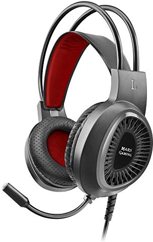 MARSGAMING MHAX Noir, Casque Gaming RGB Multiplat + Mic Amovible, 53 mm HiFi Grande