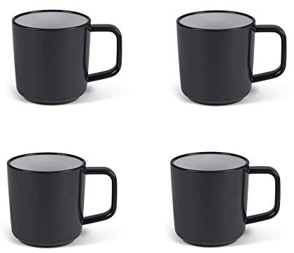 Kampa Dometic Lot de 4 tasses Gris anthracite