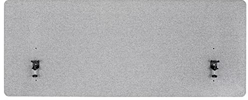 Pronomic DiviDesk-15060 GY Tischtrennwand - Schalldämmender Sichtschutz für Beruf und zu Hause - In 3 Höhen am Tisch zu befestigen - Textilbezug - 150 x 60 cm - Optimiert die Raumakustik - Grau