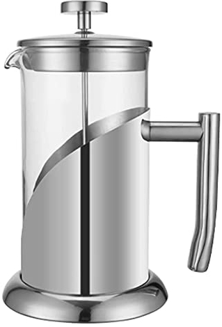Caffettiere A Pistone,Caffettiera Francese In Acciaio Inossidabile 304 Con 3 Filtri,Caraffa In Vetro Borosilicato Caffettiera,Resistente Al Calore Durevole,Supporto Rimovibile Per Una Facile Pulizia