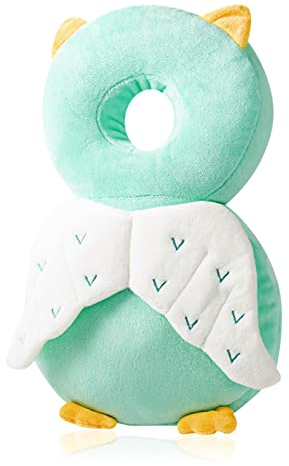 JINYJIA Almohada Protección para la Cabeza del Bebé, Protector Ajustable Anti-Caídas, Suave Soporte para Edad 4-24 Meses, Búho