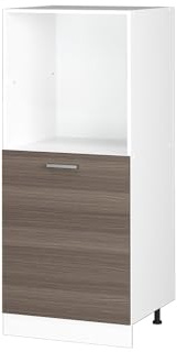 Vicco Herdumbauschrank R-Line, Edelgrau, 60 cm | Backofennische auf komfortabler Höhe · 2 Einlegeböden · Höhenverstellbare Füße · 1 Tür · Einfache Integration ✓