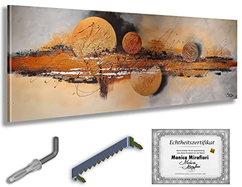 Monica Mirafiori I 100% HANDGEMALT I Gemälde La Mirage I 160x60cm | Gemälde Handgemalt | Acrylgemälde | Sehr Großes Acrylbild I Moderne Kunst I Kunstbilder