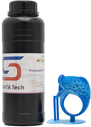 Siraya Tech Cast Gießbares 3D Drucker Resin (True Blue, 500g) | Einfach zu drucken und sauber auszubrennen, glatte Oberfläche, hohe Auflösung, 405 nm UV, für Schmuck und Metallteile