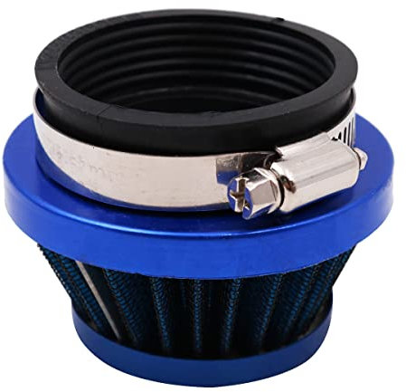 Tiardey Filtre à air universel pour moto 48 mm, kit de filtre d'admission d'air à pince - Bleu