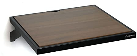 NorStone Esse WS Wandregal für Plattenspieler aus Vinyl, Schwarz und Walnuss