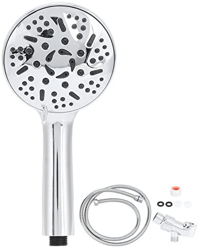 G1/2 Duschkopf mit Schlauch, Duschbrause mit Schlauch 1,5m, Duschschlauch mit Duschkopf Gross Shower Head, Handbrause Duschkopf Regendusche mit 9 Strahlarten(Stil 2)