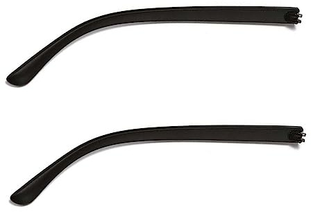 ZEALMAX 1 Paar Kunststoffbrillen Ersatzbügel, Vintage Brillenbügel für Erwachsene, Schwarz