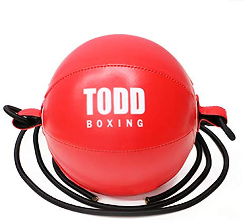 MBROS Speed Boxsack Leder Speed Ball Hängender Box-Punchball, Doppelendball mit Box-Reflexball für Fitnessstudio MMA Boxsport Boxsack