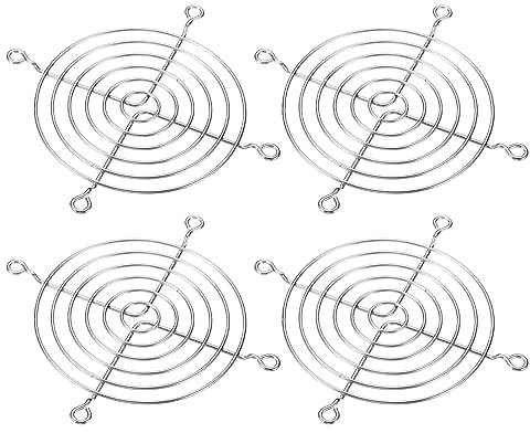 PATIKIL 90mm Fan Finger Grill, 4 Pack 304 Stainless Steel Grill Protector Guard Fan Protective Cover for 90x90mm Fans for Equipment Computer DIY, Silver