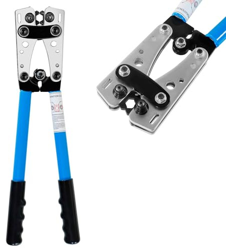 Ralertreik Prensaterminales Hexagonal Alicate Engarzador Crimpadora Herramienta para Prensar Terminales Electricos de Cables 6-50 mm² AWG 8-1/0