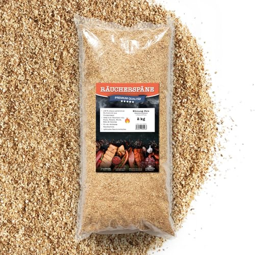 Terra Discount Räucherspäne Buche 2Kg in den Körnungen fein/mittel oder grob | Buchenholz-Späne zum Räuchern von Fisch, Fleisch & Gemüse | Ideal für Smoker, Grill & Räucherofen