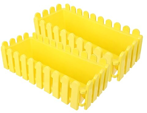 Sosoport Lot De 2 Jardinières en Plastique De Style Moderne Jardinières D'extérieur pour Balcon Et Jardin