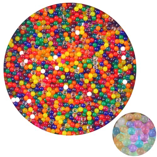 20000 Pièces Water Beads Colorful,Biodegradable Balls,Gel Soil Mud Bead,Vase Filler,Decorative Water Balls,Filled Decoration Home Accessories,and Craft for Stress Relief,Decoration (100g Pack)