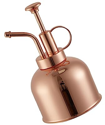 POPETPOP Arrosoir Manuel en Acier Inoxydable 304 Vintage pour Jardinage Domestique, Capacité 1 Litre, Pulvérisateur à Pression Manuelle pour Arrosage Précis De Fleurs Et Plantes D’intérieur