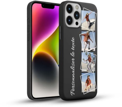 CHABDA Personalisierte Handyhülle für iPhone 14,Personalisiert Hülle mit Eigenem Foto Bedrucken Bild Text Selbst Gestaltet Schutzhülle, Transparent Silikon Stoßfest Individuelle Custom Case