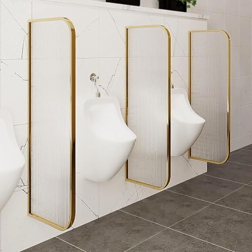 HAILM WC Urinal Trennwand, Bidet Trennwand, Toiletten Trennwand, Herren-Urinal-Sichtschutz, Raumteiler, Trennwände, Dekorative Paneel-Bildschirme, Schamwand Für Öffentliche Räume,Gold,40x120cm