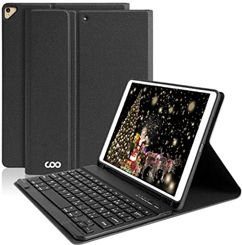 aMZCaSE Funda para Teclado iPad 10.2 para iPad 9e gén 2021,Carcasa rígida abatible a 360 Grados,Teclado Bluetooth inalámbrico con 7 retroiluminaciones,Encendido y Apagado automático para iPad 9/8/7e